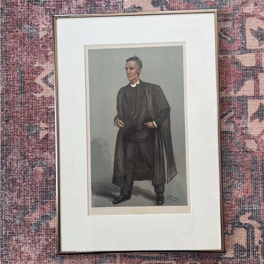Vintage Vanity Fair Spy framed lithograph dapper, dressed, Man